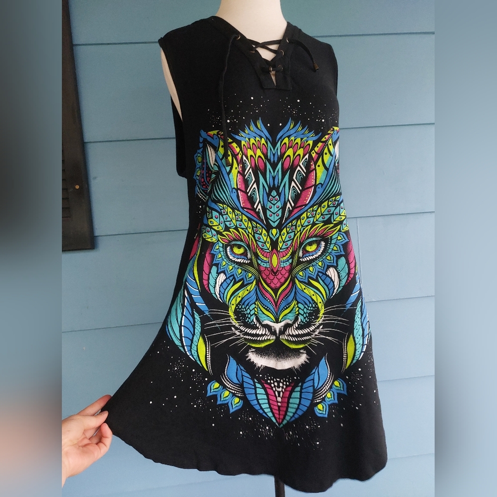 Colorful Tiger Graphic Dress